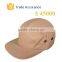 New Fashion Cotton 5 Panel leather Back Clouser Hat Cap Custom