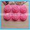 6 Cup Flower Silicone Backing Mould Rose Silicone Cake Mold Silicone Flower Cake Mold
