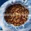 briny or marinated nameko mushroom in plastic cask
