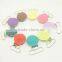 Metal Garment Football Shape Suspender Clips with Plastic Teeth