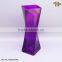 Mouth Blown Square Decorative Fiber Glass Flower Vase