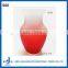 transparent red and blue decorative glass vase