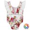 New Design Infant Baby Backless Sunsuit Jumpsuit Flutter Sleeve Floral Romper
