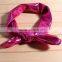 elastic fabric bow flower headband for kids hair accessories