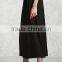 Woman Fashion Plain Color Elastic Back Waist Button Down Long Shirt Skirt
