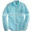 Men's floral print casual shirt with blue attached inside collar and cuff