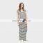 ladies stripe dress shortsleeve maxi dress