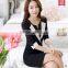 Wholesale Fashion Spring Knee Length 3/4 Sleeve Latest women formal office Dresses