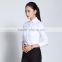2017 Juqian new design spring women clothing office wear white cotton blouse
