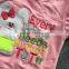 New Girls Spring Design Easter Design Short Sleeves Pink Bunny Shirt Aztec Capri With Matching Headband and Necklace Set