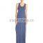 Women's Twisted Back Tank Cotton/Spandex Long Maxi Dress