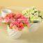 Lovely Decorative Artificial Silk Restaurant Table Vase Crystal Rose Flower