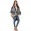 Women geometric oversized knit cardigan sweater poncho sweater