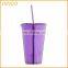 Clear Acrylic 16oz Tumbler Cup Mug 16oz Skinny Acrylic Drink Tumbler with Lid and Straw Set