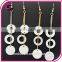 Han edition accessories wholesale minimalist stud earrings Bohemian tassel white shells multilayer female pendant earrings