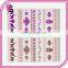 Temporary colorful tattoo metallic flash tattoos