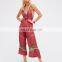 Summer Hollow out Playsuit Latex Jumpsuit Spaghetti String Jumpsuits Fitness