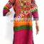 Kuchi Afghan Dress Top - Afghani Costume Banjara Mirror Work Tunic Top - Tribal Hippie Style Costume Dress