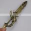 High Quality Brass Material Custom Engraved Sword Shape Letter Opener