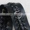 Top hot design fashion black braided PU with metal eyelet trim tape