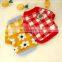 Cute Dog Clothes knit sweater Bichon plaid Rose flower Pet puppy apparel