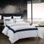 Luxury Blue bed sheet  bedding set 100% cotton for hotel