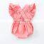 Toddler Girl Baby Linen Romper Ruffle Jumpsuit Bubble Romper