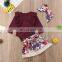 Explosion style children's romper floral tassel skirt suit