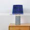 Living room decorative lights office hotel blue ceramic table lamp for home decor