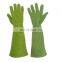 HDD in stock men women good quality long cuff leather gardening gloves