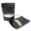 Wholesale Aluminum Foil Heat Seal Plastic Matte Black Stand Up Plastic Pouch With Zipper And Window