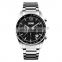 SKMEI 9096 Waterproof Stainless Steel Watches Stop Watch Mens Quartz Wristwatches