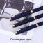 Ballpoint Pen Manufacturer Twist Actional Royal Blue Metal Collection Ballpoint Pen With Gold Accents