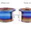 76mm 3 inch JDM Titanium Blue Cold Air Intake System Stack Kit Turbo Horn Funnel Kit
