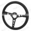 China 14 inch reproduction classic steering wheels , new 350mm japanese car steering wheel leather