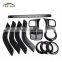 12pcs/set Black ABS Jogging Stroller Interior Decoration Steering Wheel Cover Trim For Jeep Wrangler 4 Door