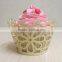 2016 Party Decoration Flower Theme Laser Cut Cupcake Wrappers in Green