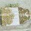 2016 Hot Sale Vintage Royal Design Laser Cut Wedding Invitation Card