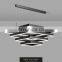 Nordic Contemporary Wide Black Pendant Lamp Rectangle LED Pendant Lighting Decoration Chandelier Luxury Pendant Light
