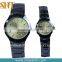 High Quality Alloy Case Quartz Couple Watch, Stainless Steel Watches Valentine Gift