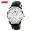 skmei 9058 couple fashion quartz watch custom logo watch business luxury genuine leather band