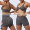 2024 New Leopard Suit Twisted Cross Sport Bra Shorts 2 Piece Suit Custom Logo Workout Wear Women Gym Fitness Sets Yoga Set