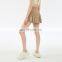 Blank Custom Logo With Shorts Two-in-one Mini Pleated Tennis Skirt  Sexy Women Golf Baseball Wear Gym Skirt
