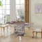 Modern Luxury stainless steel frame clear glass dining table set dining room furniture