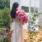 Pink Carnation Rose Crochet Flower Bouquet Blanket