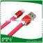 High Speed 1M/2M/3M Flat Noodle Micro USB Cable For iphone ipad samsung