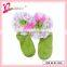 Soft cotton material fancy ribbon carton baby socks wholesale in Yiwu (WT-0020)