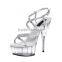 Ultra 20cm High Heel Shoes Lady gaga high heels pole dancing Shoes lady's 20cm Stripe shoes