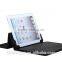 Detachable leather Bluetooth keyboard case for 9.7"-11.1" tablet PC