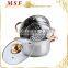 stainless steel steamer pot golden handle